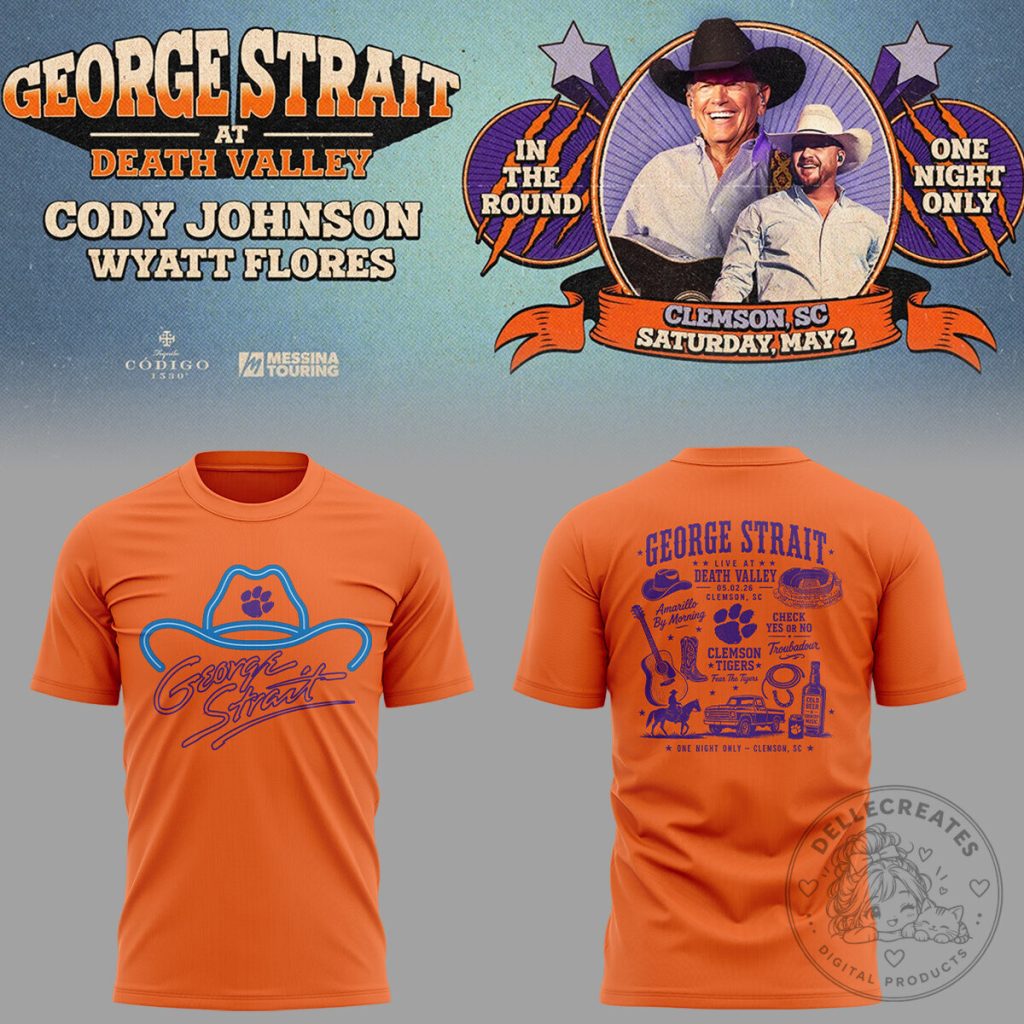 Clemson George Strait One Night Only Concert Orange T-Shirt 22 Clemson George Strait One Night Only Concert Orange T-Shirt