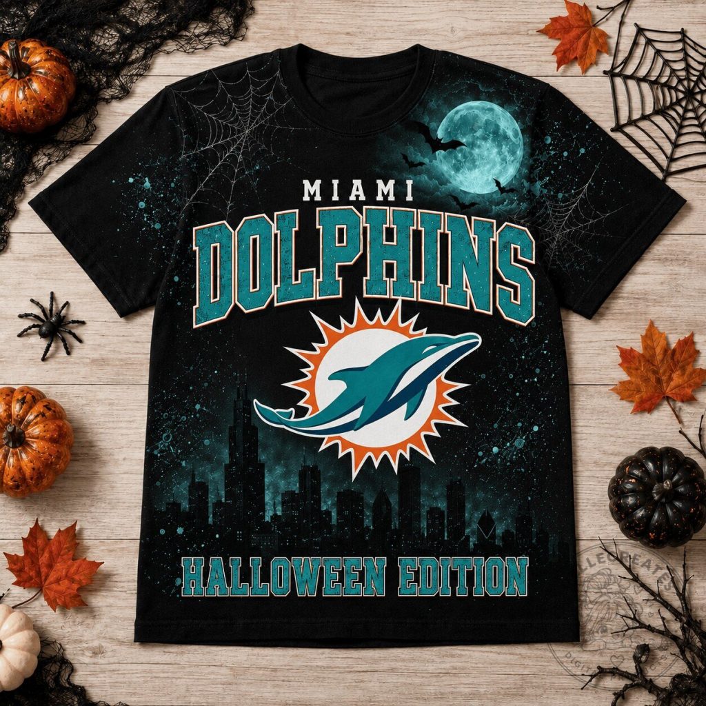 Miami Dolphins NFL Fan Shirt Halloween Edition T-Shirt Miami Dolphins NFL Fan Shirt Halloween Edition T-Shirt