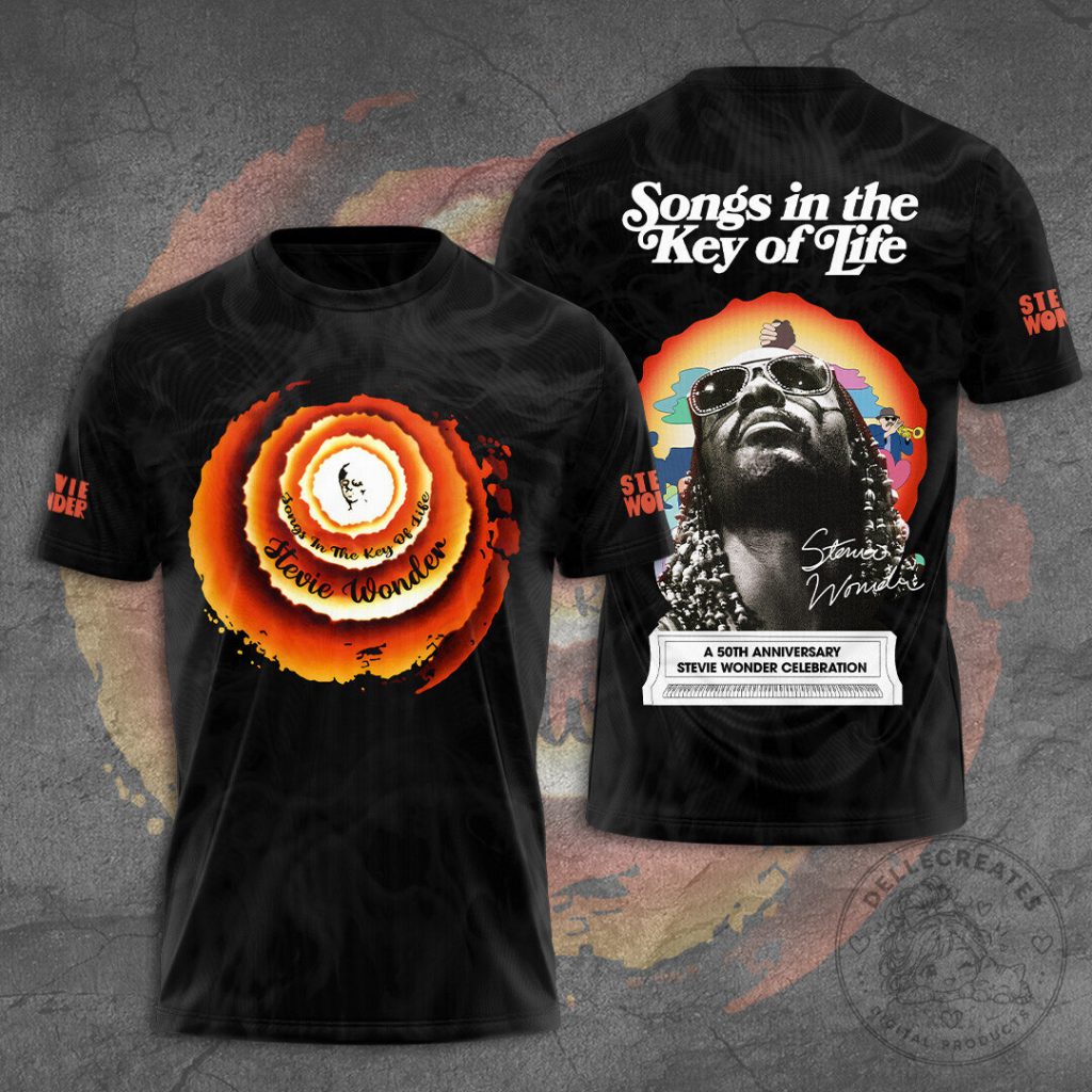 Stevie Wonder Songs in the Key of Life 50th Anniversary Celebration T-Shirt