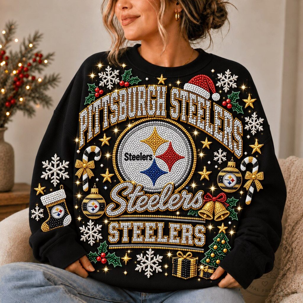 Pittsburgh Steelers Christmas Ugly Sweater Style Holiday Sweatshirt Pittsburgh Steelers Christmas Ugly Sweater Style Holiday Sweatshirt