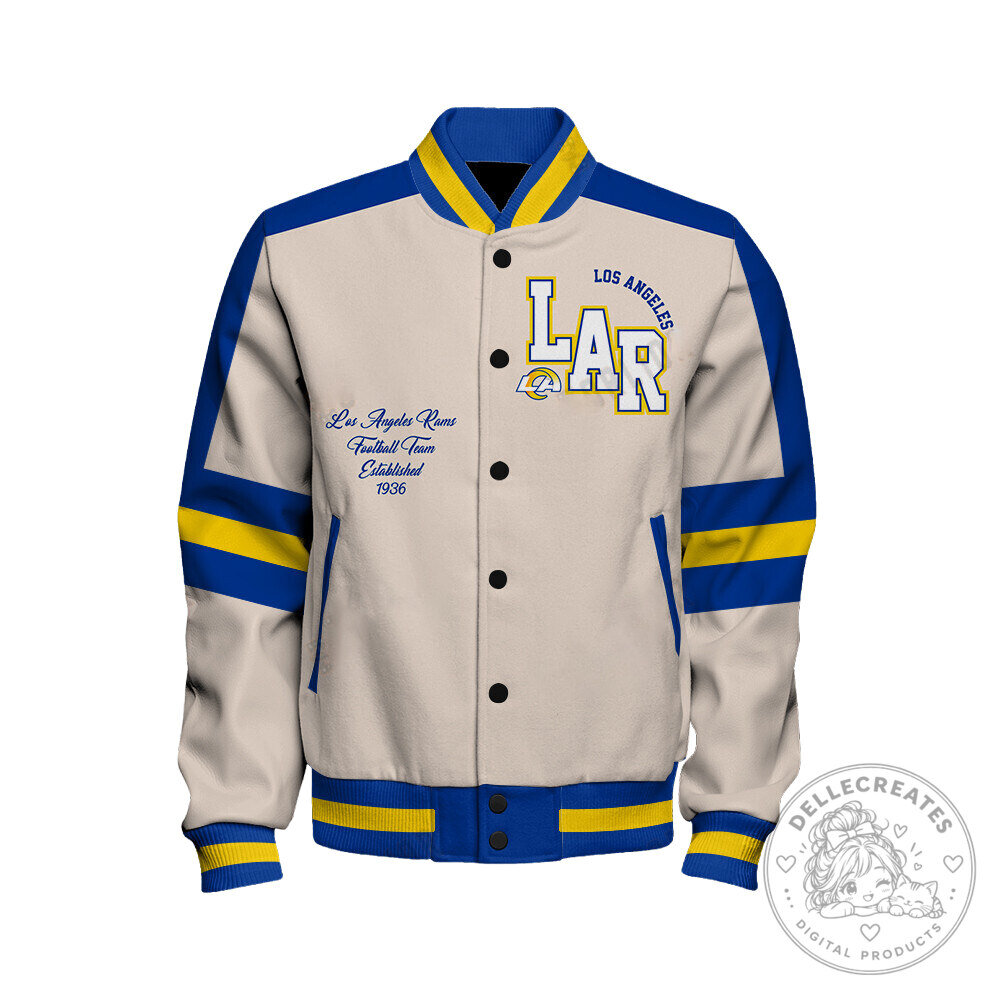 Los Angeles Rams Football Team Varsity Jacket