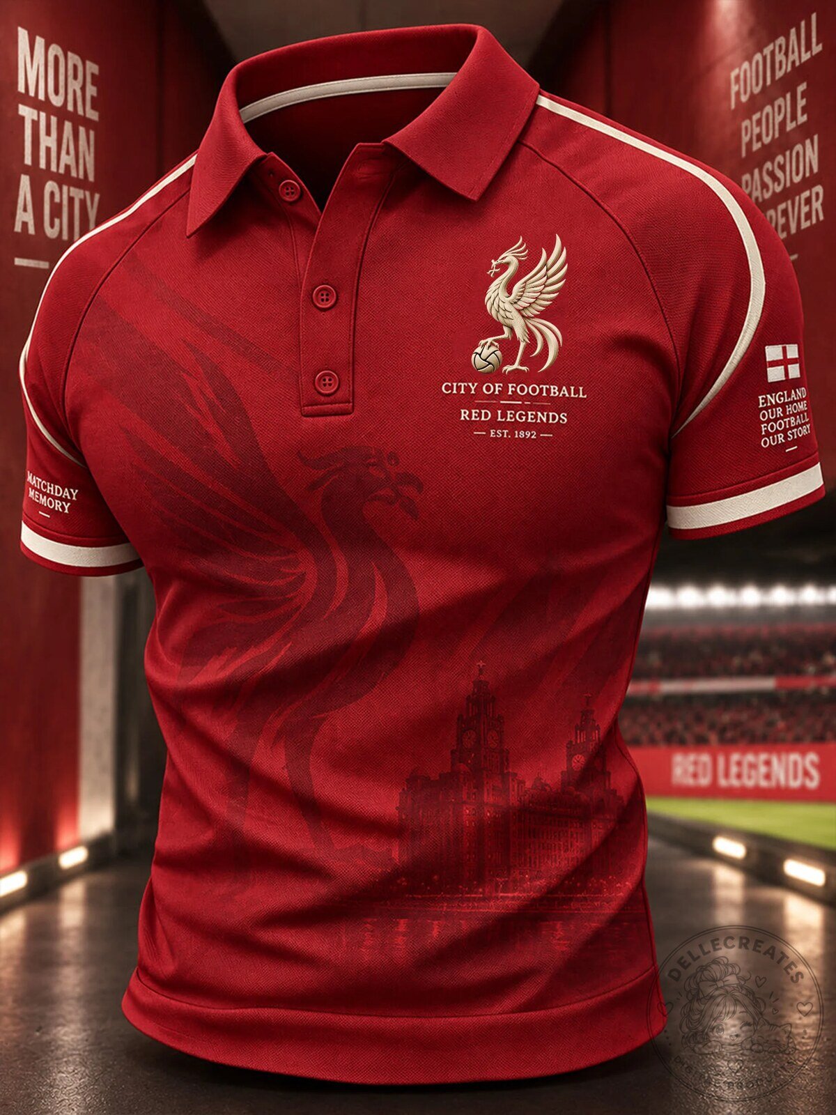 Liverpool Football Club Red Legends City of Football Men's Polo Shirt