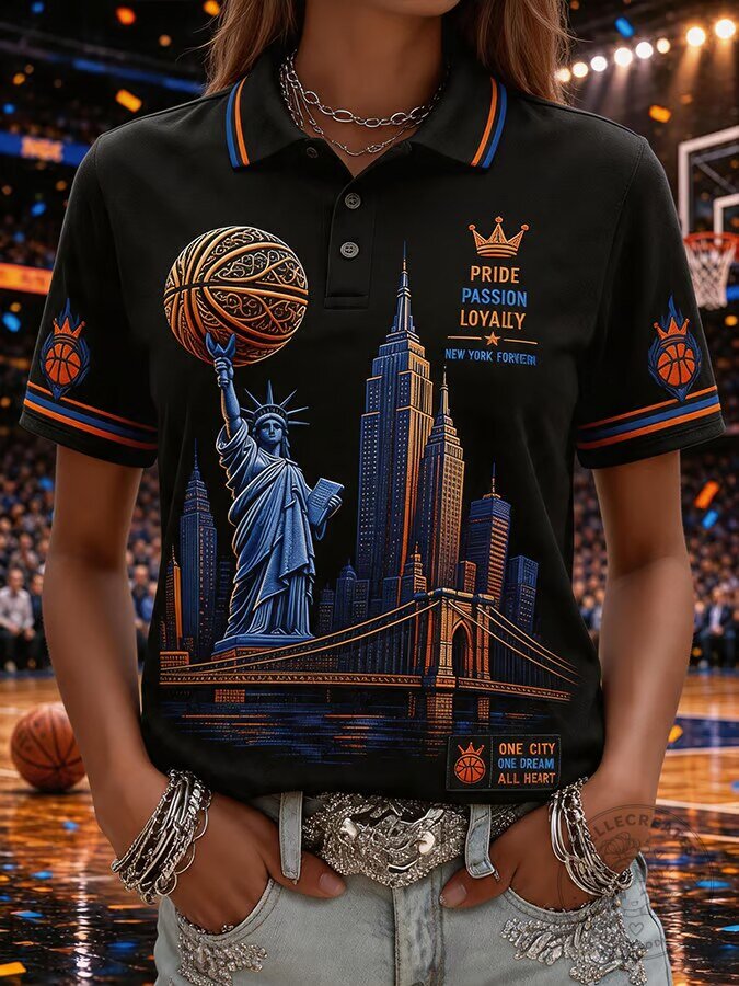 US Women's Basketball New York City Skyline Polo Shirt