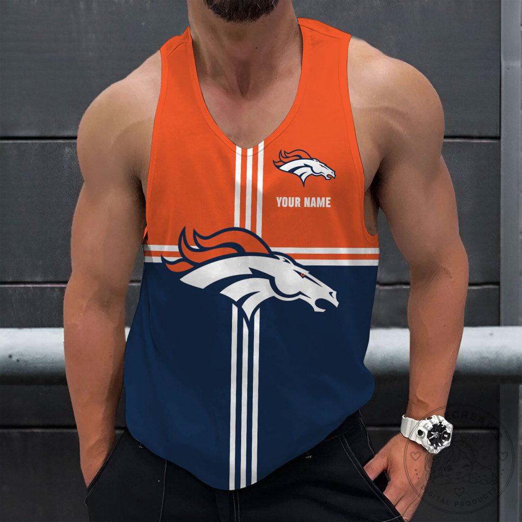 Men's Personalized Tank Top featuring NFL Teams Denver Broncos Men's Personalized Tank Top featuring NFL Teams Denver Broncos