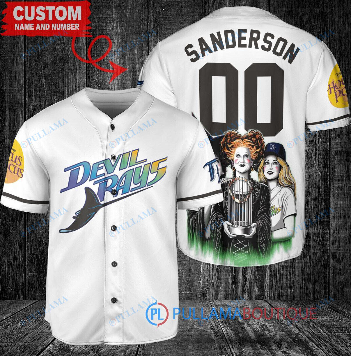Halloween Sanderson Sisters Tampa Bay Rays Baseball Jersey