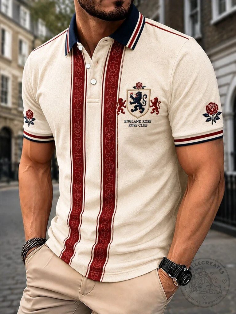 England Lions Football Club Rose Crest Polo Shirt