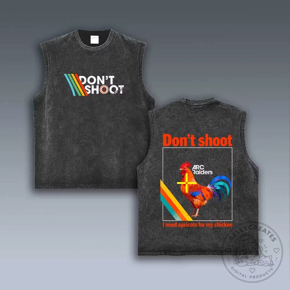 ARC Raiders Don't Shoot Rooster Vintage Washed Tank Top 1 ARC Raiders Don't Shoot Rooster Vintage Washed Tank Top