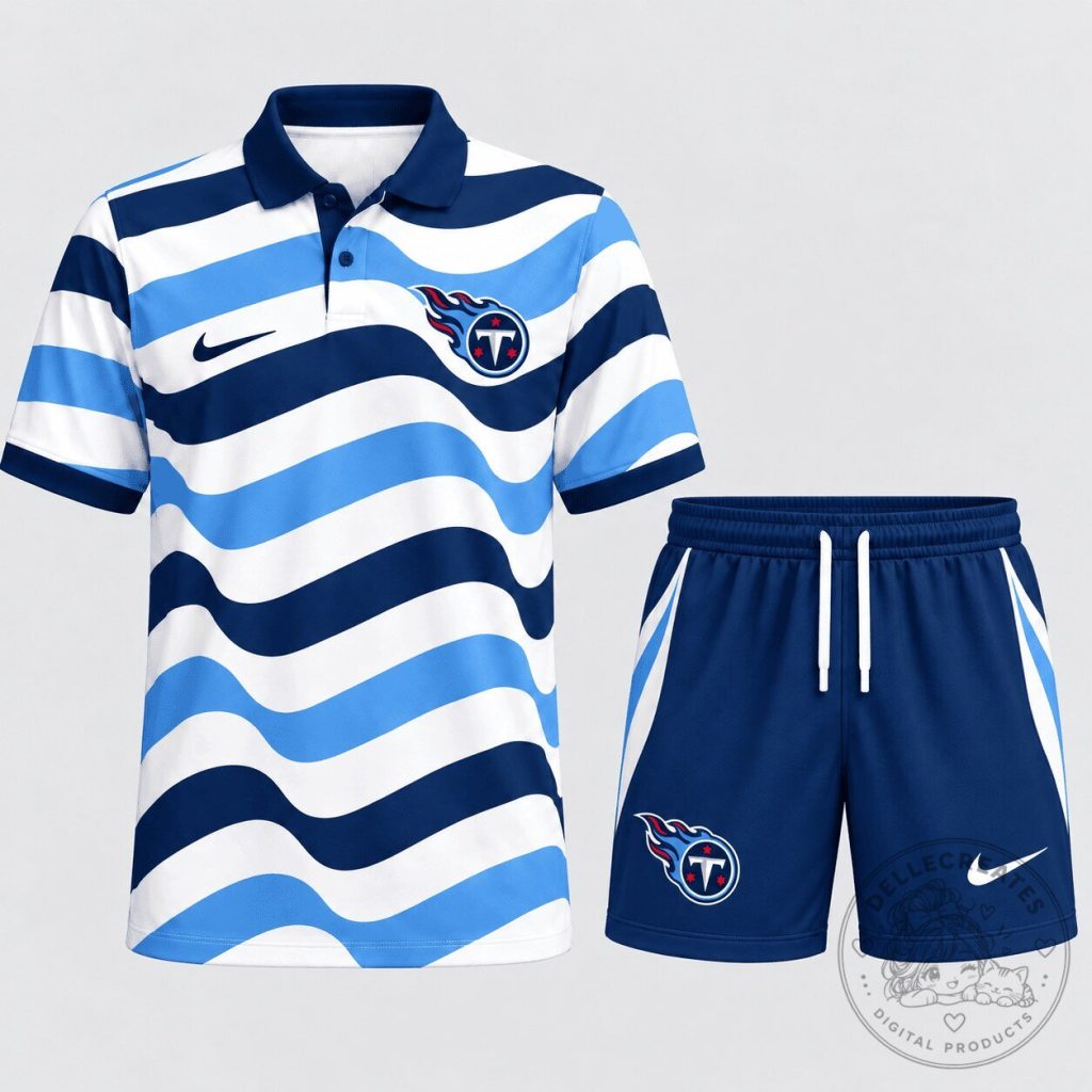Tennessee Titans National Football League Polo Shirt and Shorts Set Tennessee Titans National Football League Polo Shirt and Shorts Set