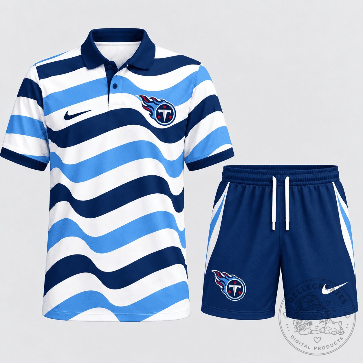 Tennessee Titans National Football League Polo Shirt and Shorts Set