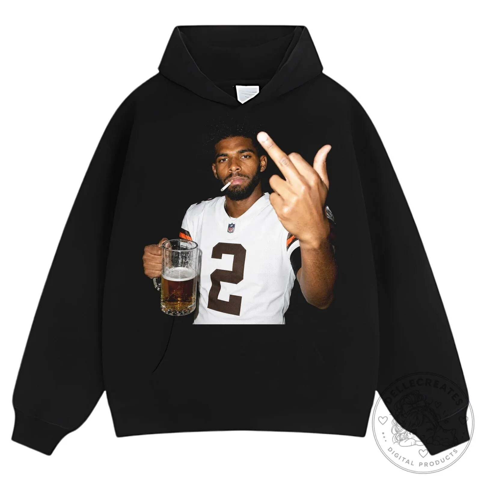 Shedeur Sanders Middle Finger Graphic Black T-Shirt 17 Shedeur Sanders Middle Finger Graphic Black T-Shirt