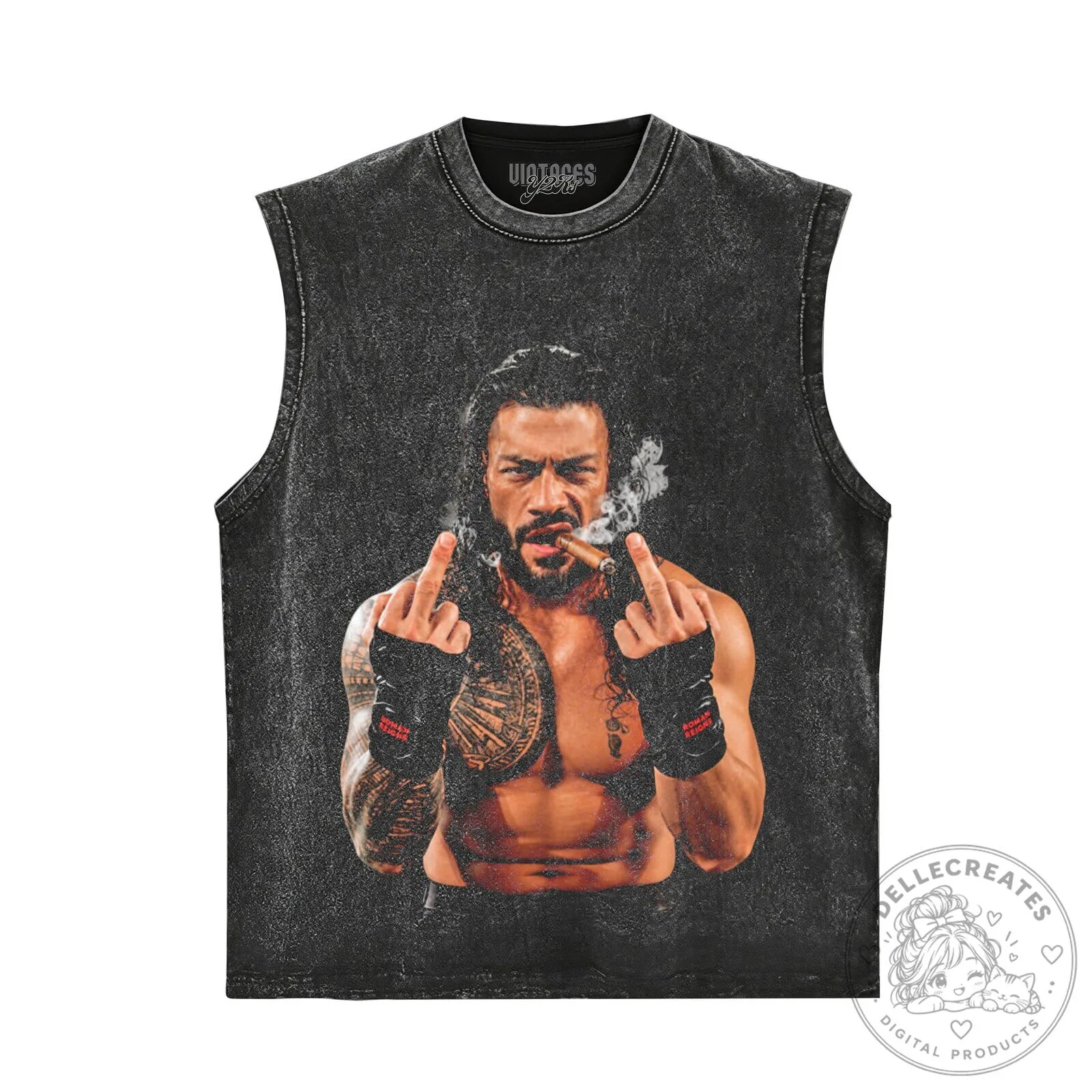 Roman Reigns Middle Finger Cigar Smoking Black T-Shirt 13 Roman Reigns Middle Finger Cigar Smoking Black T-Shirt