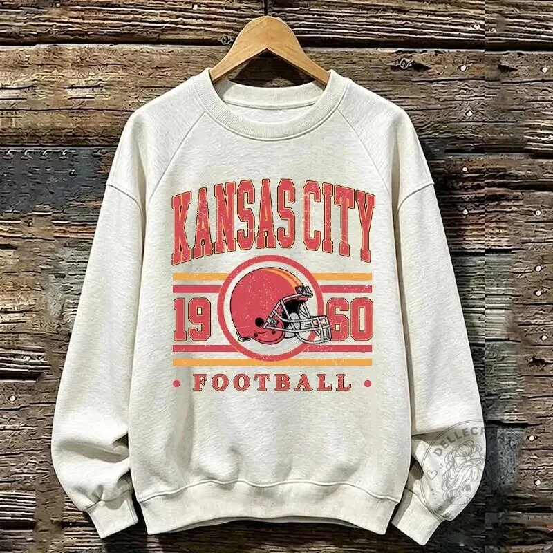 Vintage Kansas City Football Helmet 1960 American Football Sweatshirt