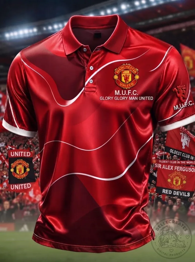 Manchester United Football Club Red Devils Fan Polo Shirt