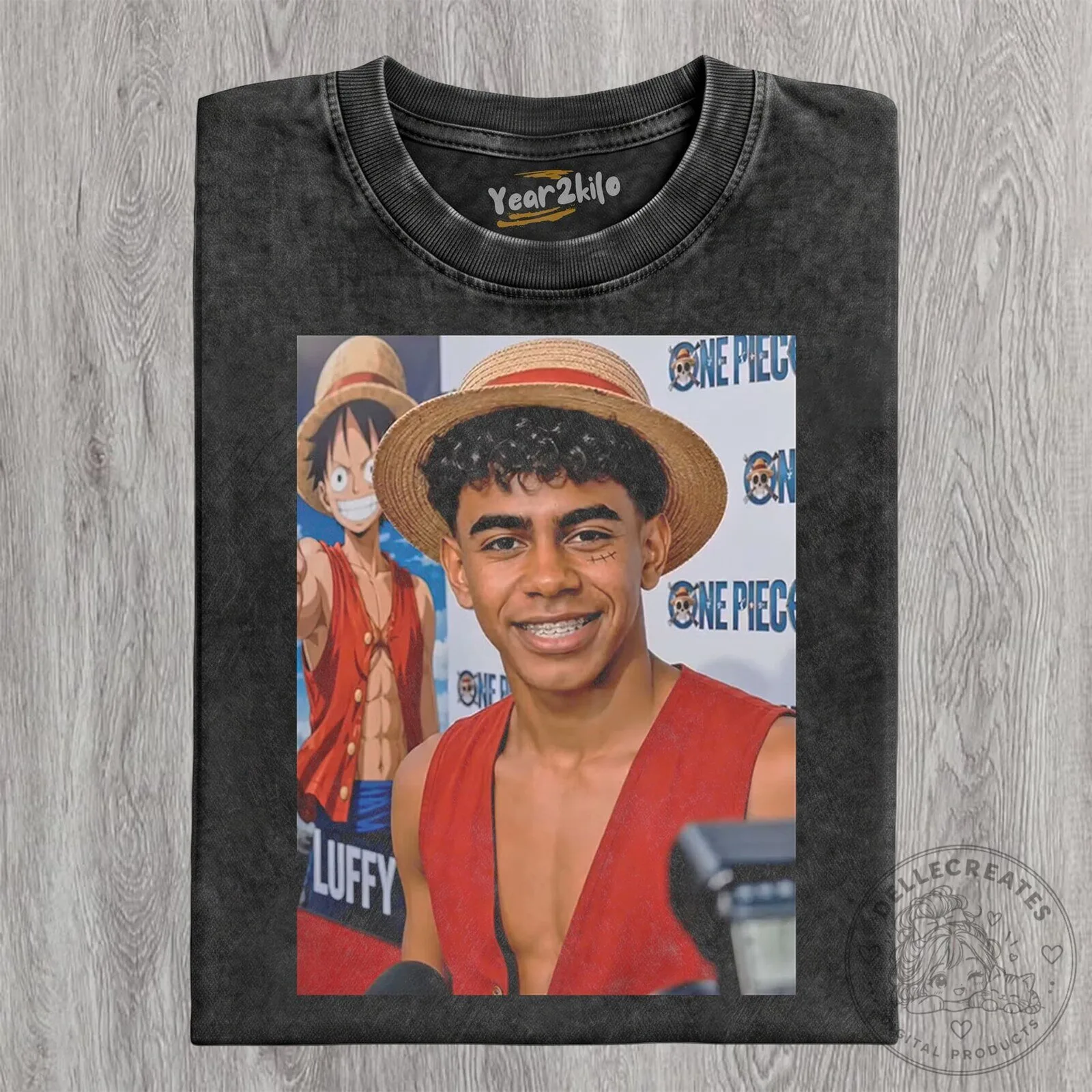 Lamine Yamal One Piece Luffy Character Graphic T-Shirt