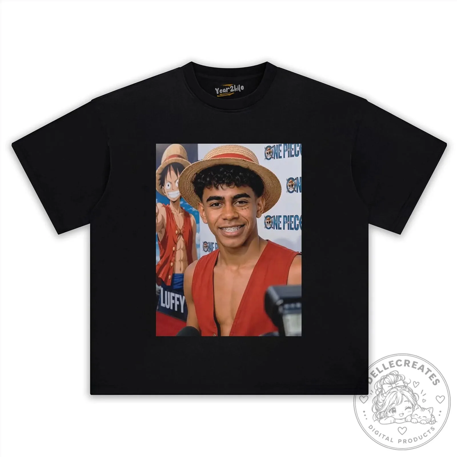 Lamine Yamal One Piece Luffy Character Graphic T-Shirt 15 Lamine Yamal One Piece Luffy Character Graphic T-Shirt