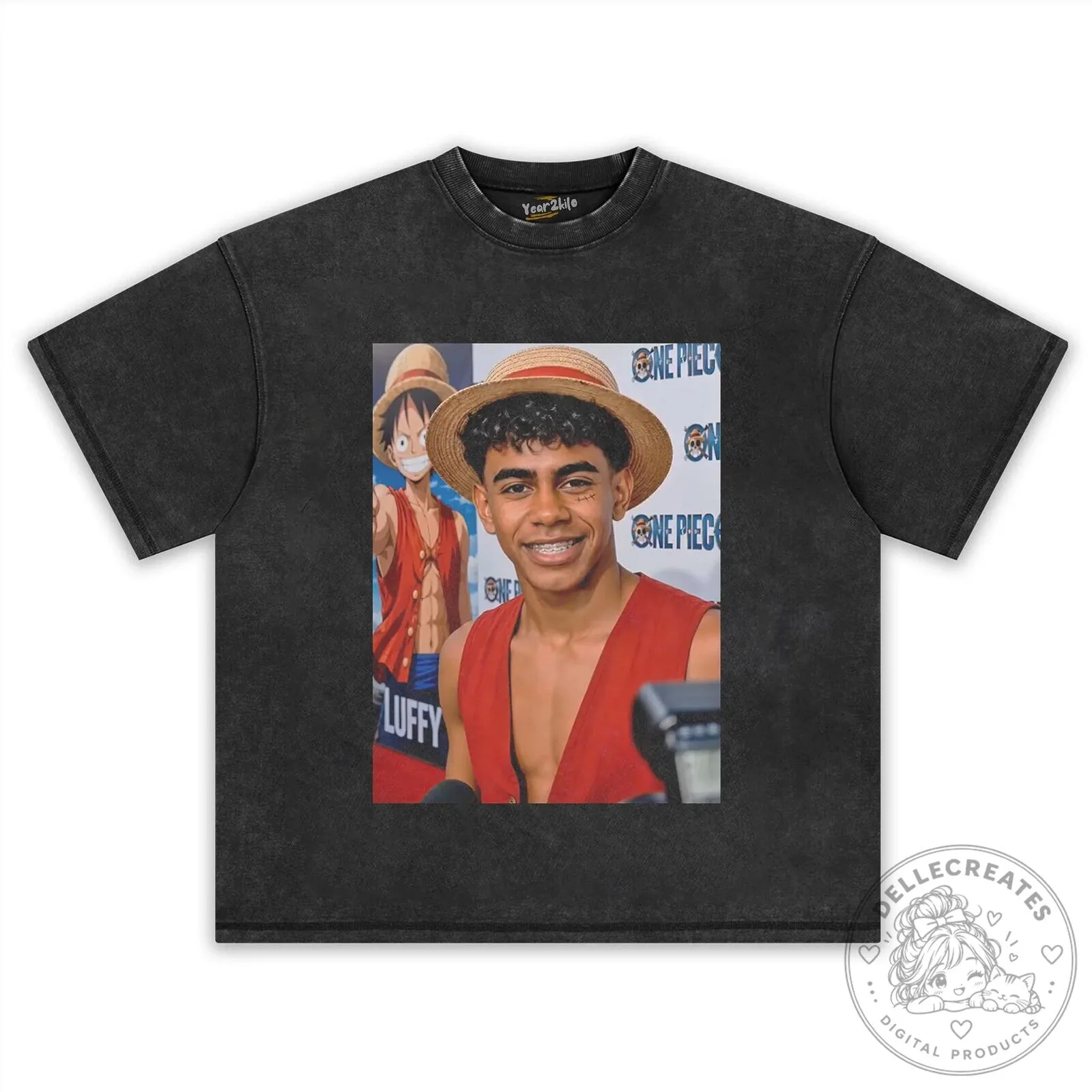Lamine Yamal One Piece Luffy Character Graphic T-Shirt 16 Lamine Yamal One Piece Luffy Character Graphic T-Shirt