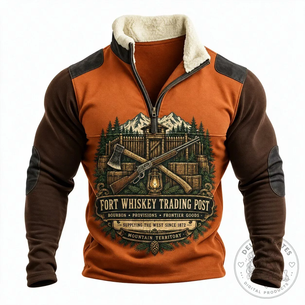 Fort Whiskey Trading Post Mountain Territory Half-Zip Sweatshirt