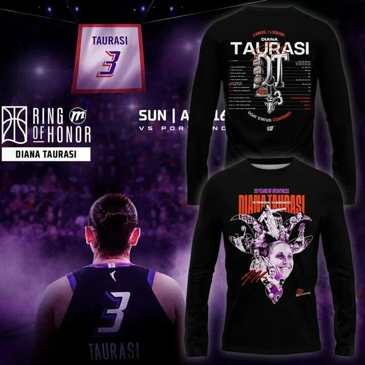 Phoenix Mercury Diana Taurasi Ring of Honor Long Sleeve T-Shirt