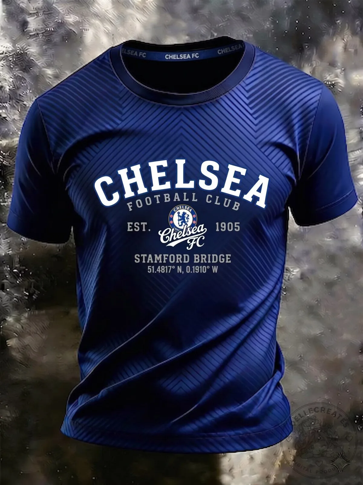 Chelsea Football Club Stamford Bridge Navy Blue Fan T-Shirt