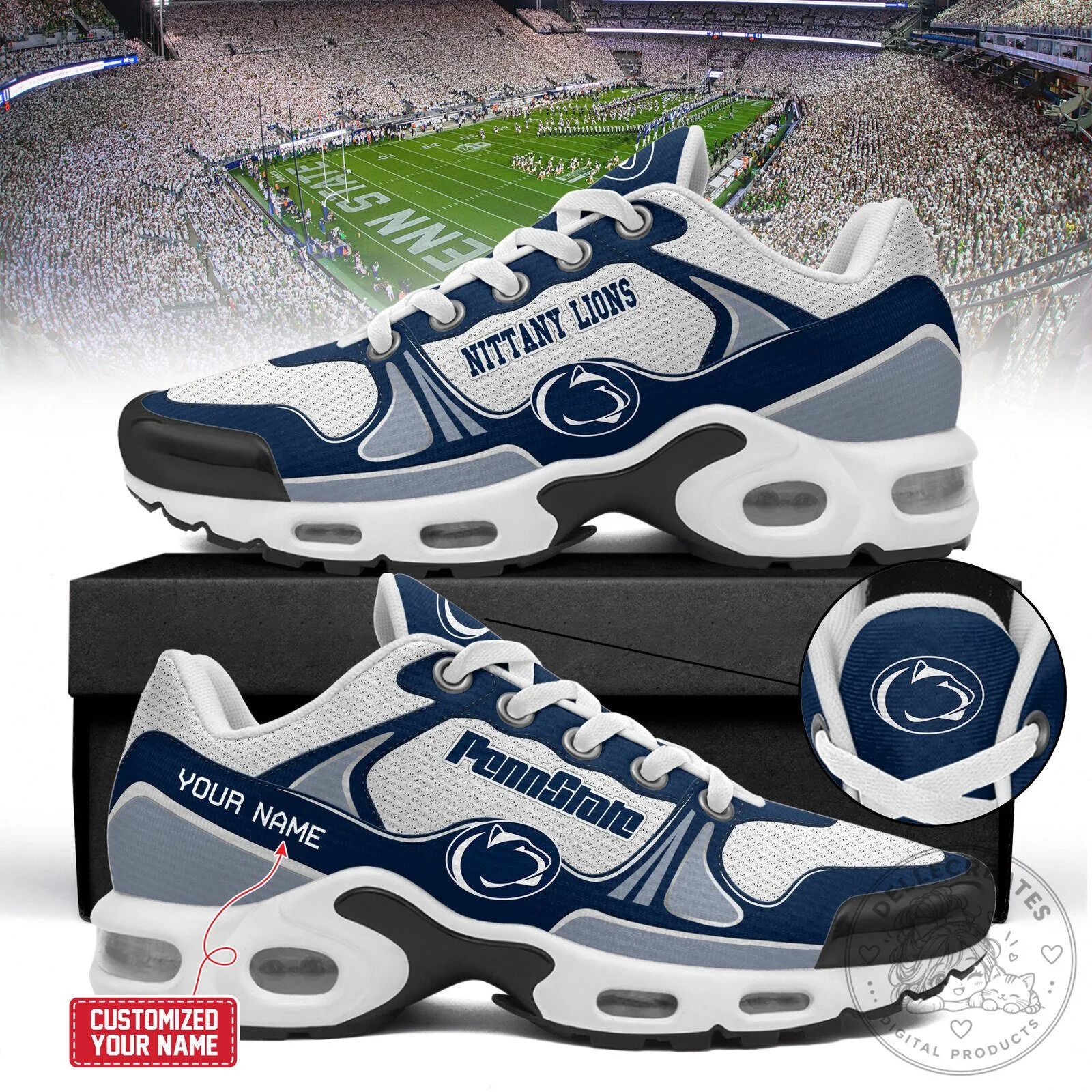 Penn State Nittany Lions Custom Name Air Max Plus Sneakers