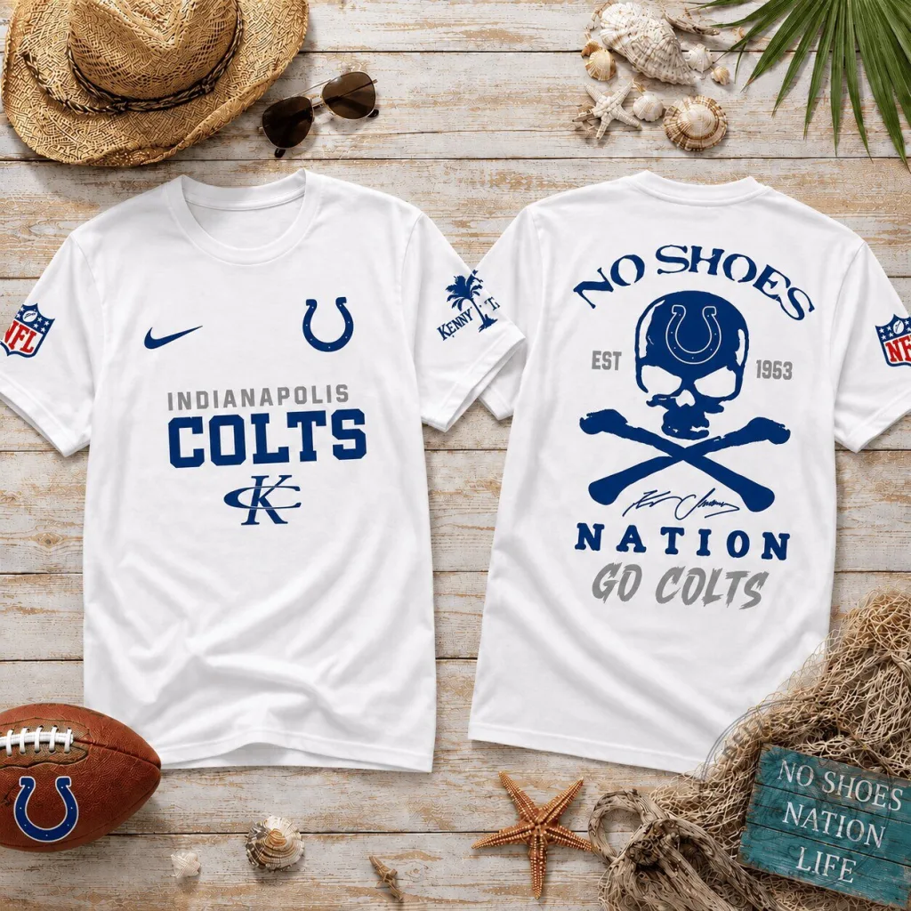 Indianapolis Colts Fan Shirt No Shoes Nation Kenny Chesney Football T-Shirt 8 Indianapolis Colts Fan Shirt No Shoes Nation Kenny Chesney Football T-Shirt