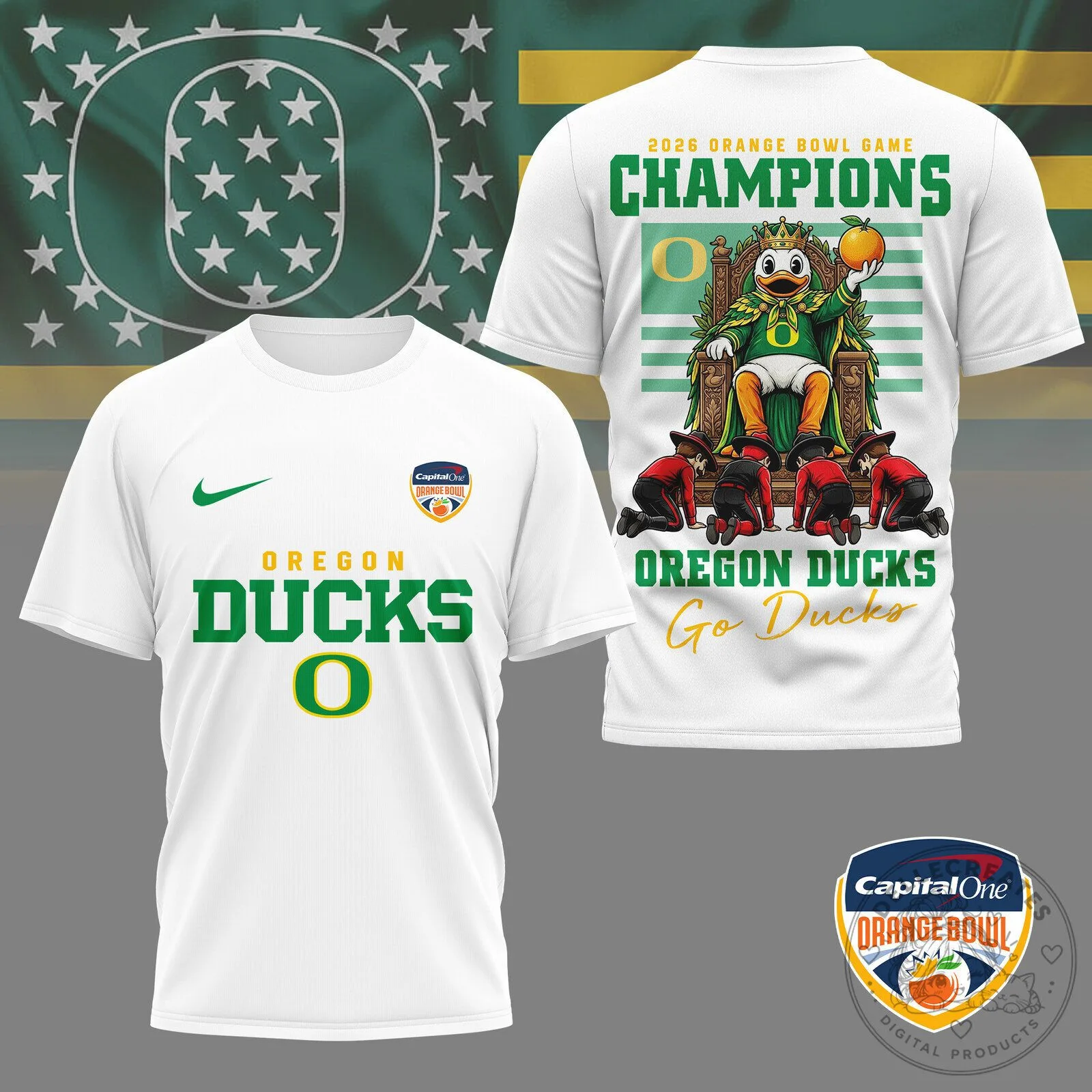 Oregon Ducks Shirt 2026 Orange Bowl Game Champions NCAA Football