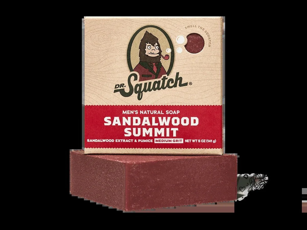 Dr. Squatch Sandalwood Summit Men's Natural Bar Soap with Pumice 8 Dr. Squatch Sandalwood Summit Men