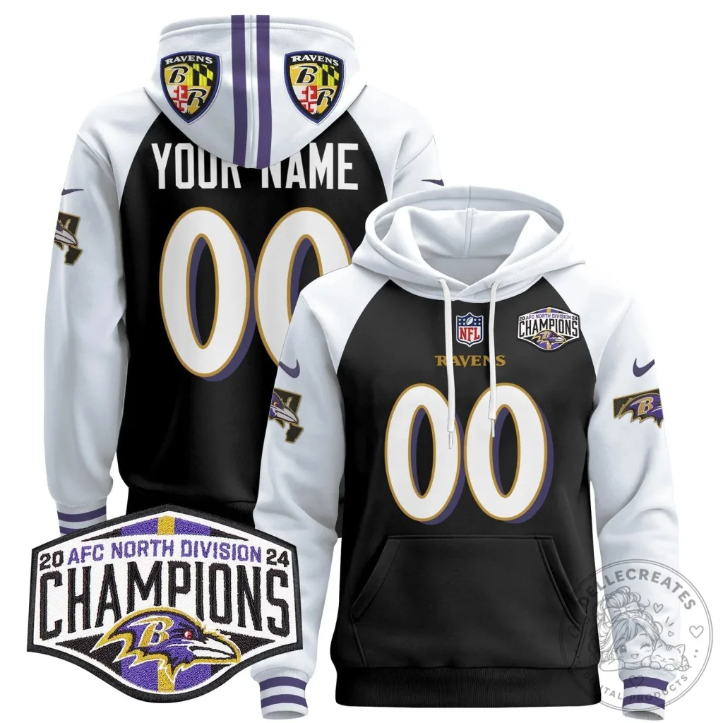 Baltimore Ravens AFC North Division Champions Pullover Hoodie
