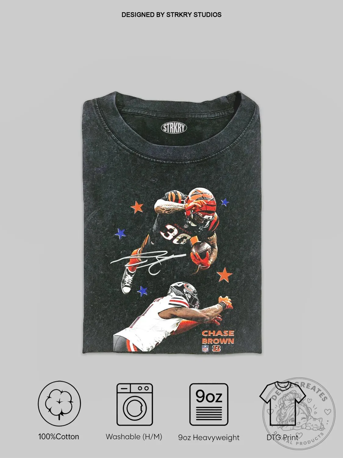 Chase Brown Cincinnati Bengals Football Player Graphic T-Shirt