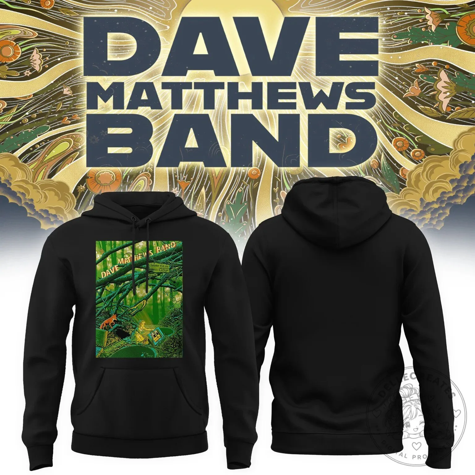 Hoodie Featuring the 2026 Gig Poster of Dave Matthews Band's George Washington