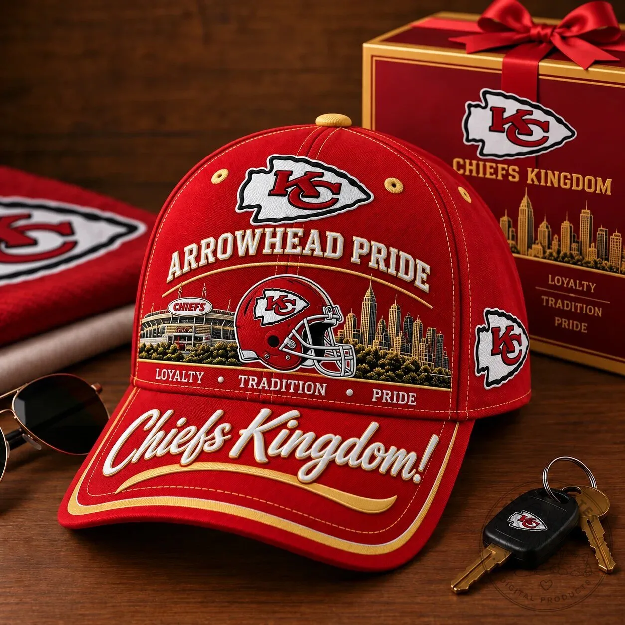 Kansas City Chiefs Arrowhead Pride Loyalty Tradition Pride Baseball Cap Hat