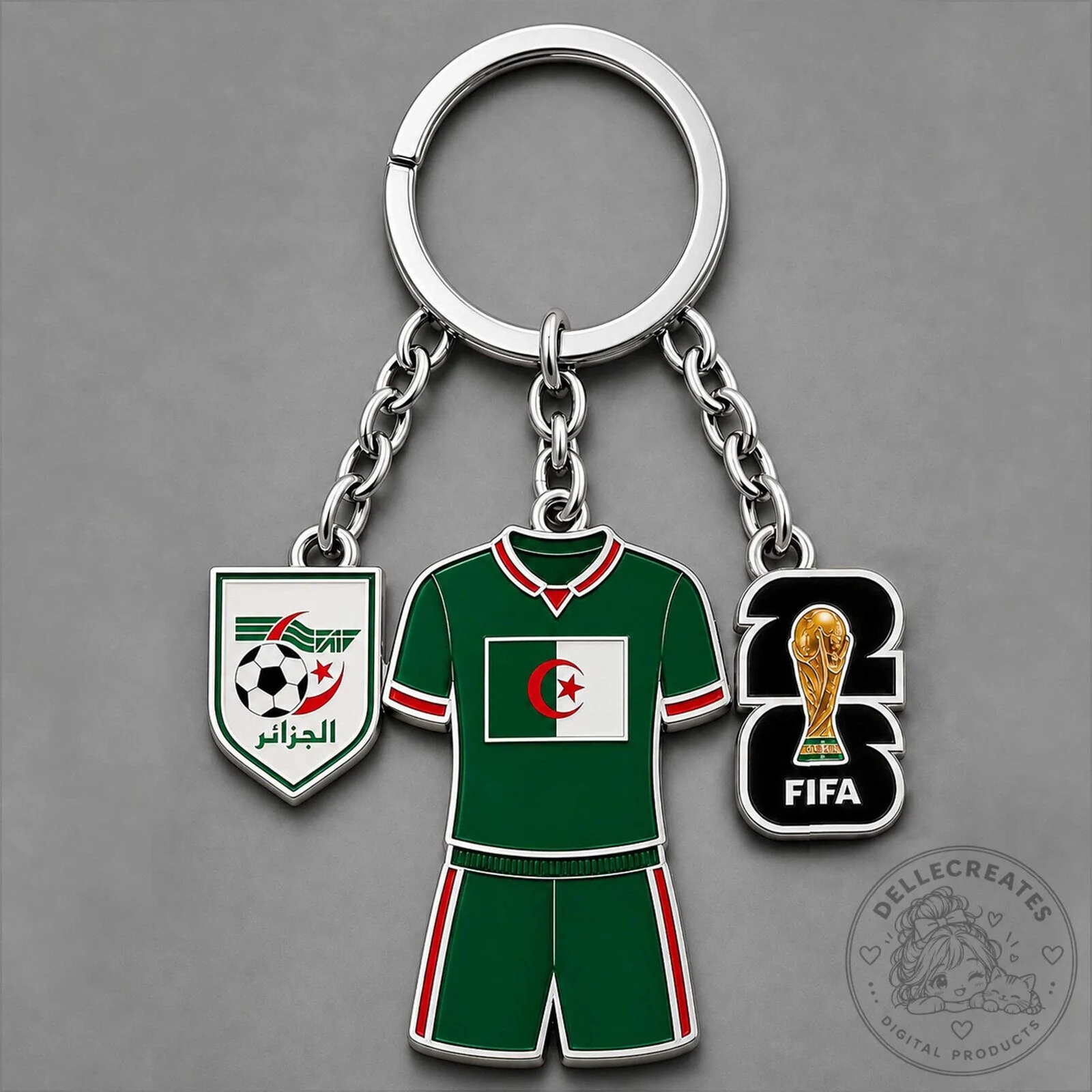 Algeria National Football Team World Cup 2026 Jersey Kit Keychain