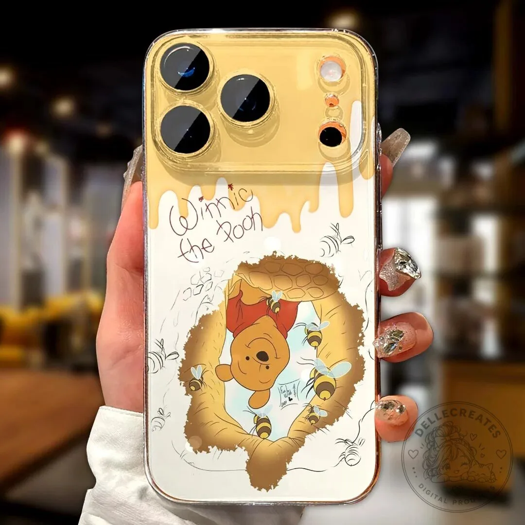 Winnie the Pooh Honey Pot and Bees Clear Phone Case