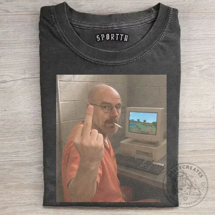 Breaking Bad Walter White Middle Finger Meme T-Shirt