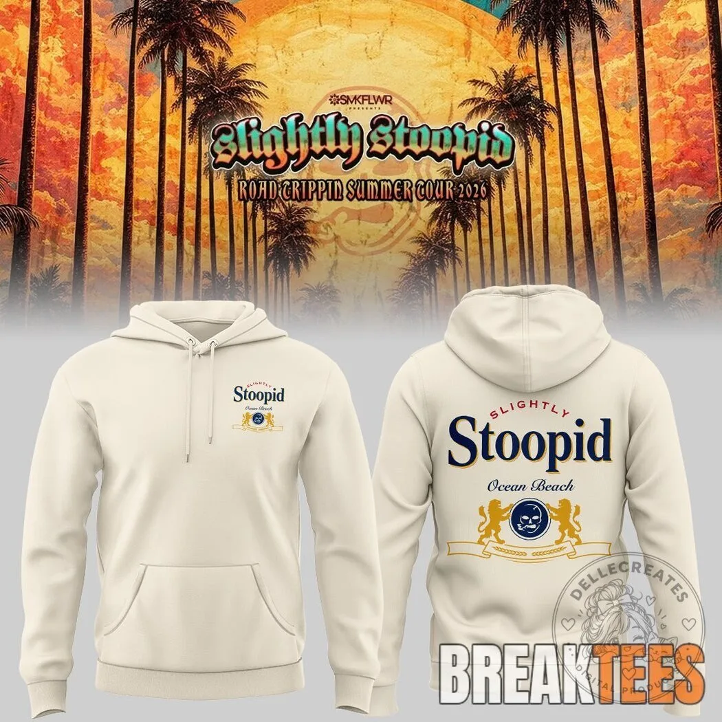 Slightly Stoopid Road Trippin Summer Tour 2026 Ocean Beach Hoodie