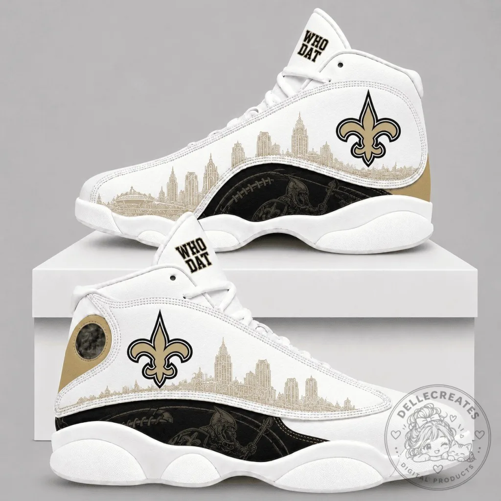 New Orleans Saints Who Dat High Top Sneakers for Men and Women New Orleans Saints Who Dat High Top Sneakers for Men and Women