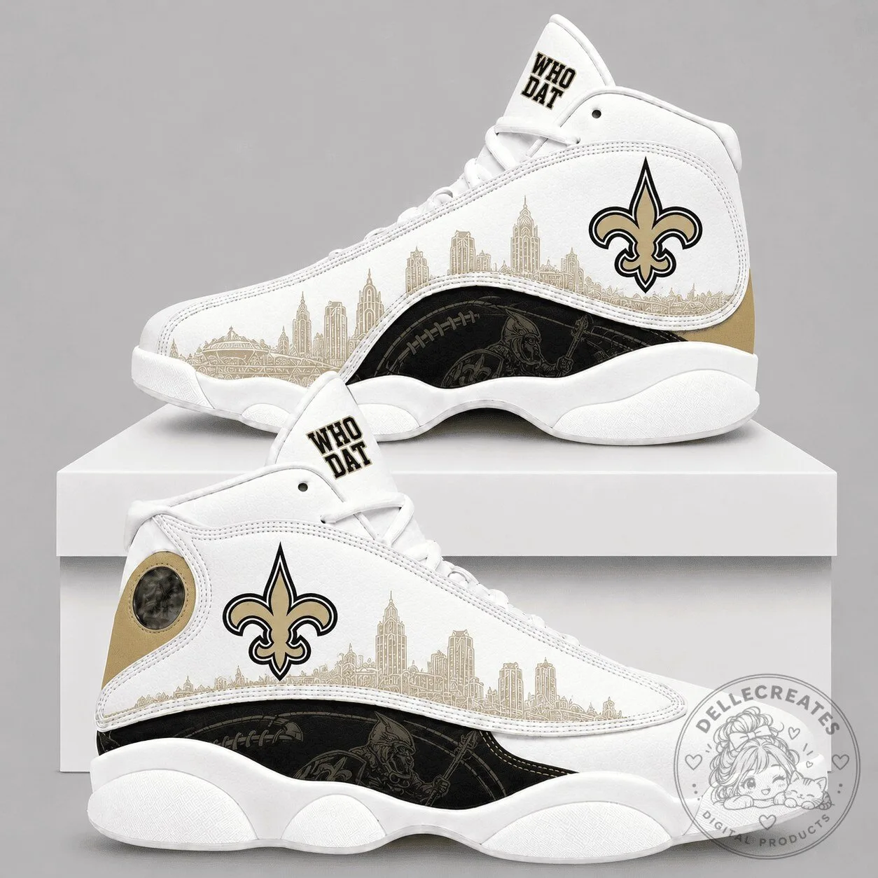 New Orleans Saints Who Dat High Top Sneakers for Men and Women