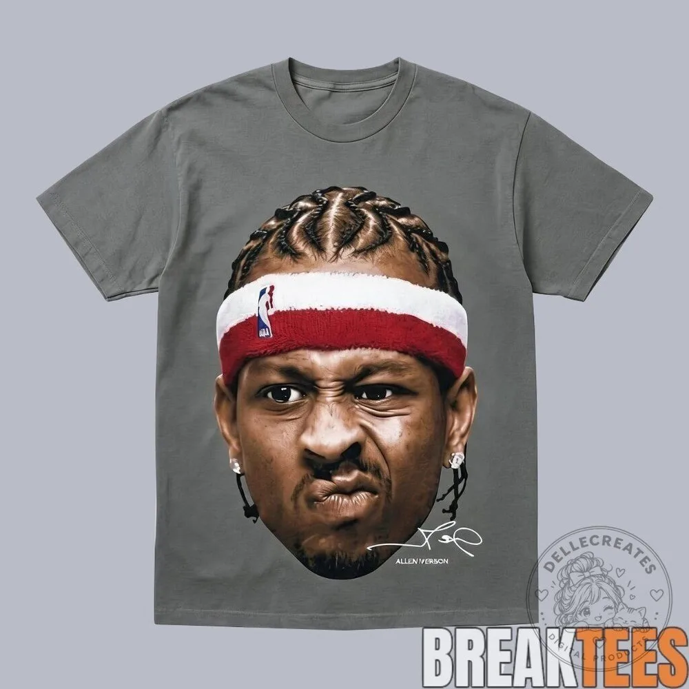 Allen Iverson Vintage Basketball Graphic T-Shirt for Men and Women