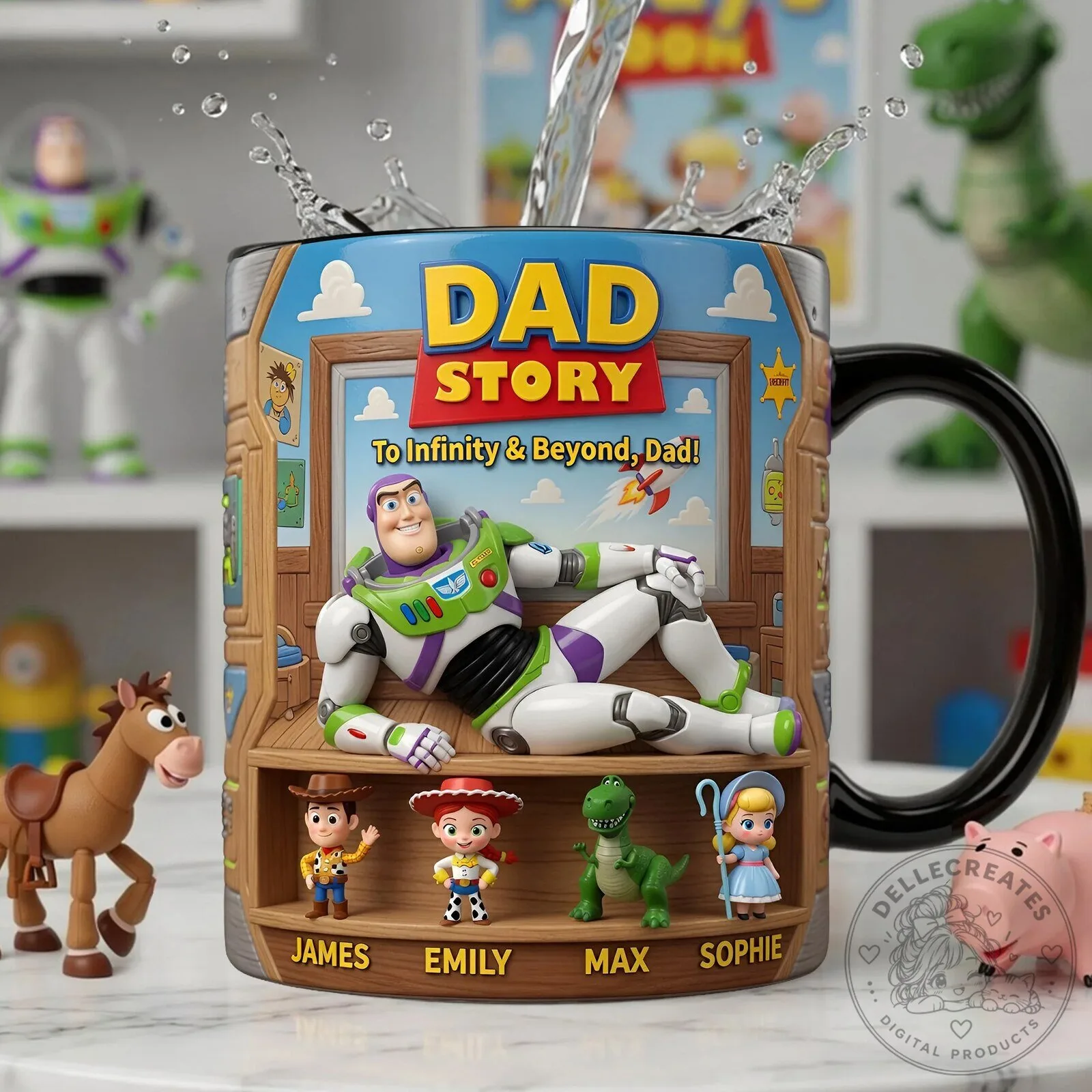 Toy Story Buzz Lightyear Dad Story Personalized Heat Changing Coffee Mug