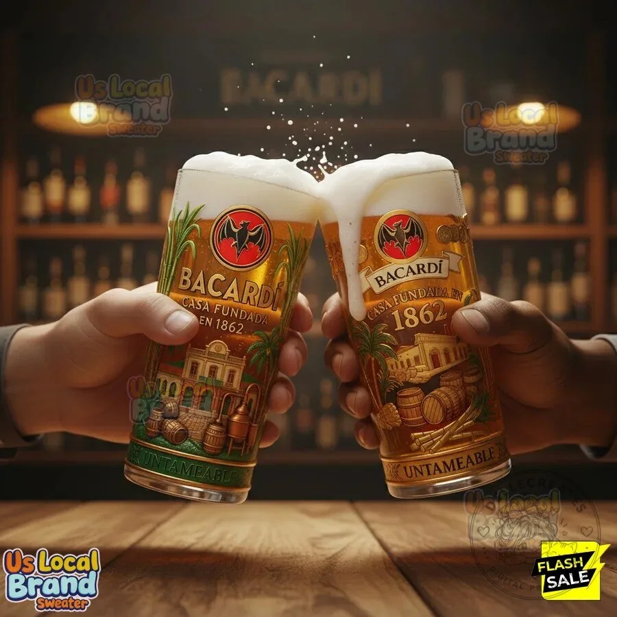 Bacardi Casa Fundada En 1862 Legacy Beer Drinking Glass