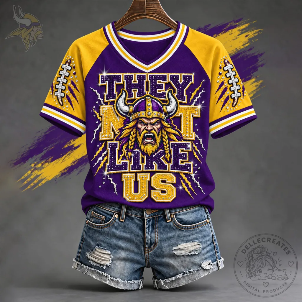 Minnesota Vikings They Not Like Us Football Fan Jersey Minnesota Vikings They Not Like Us Football Fan Jersey