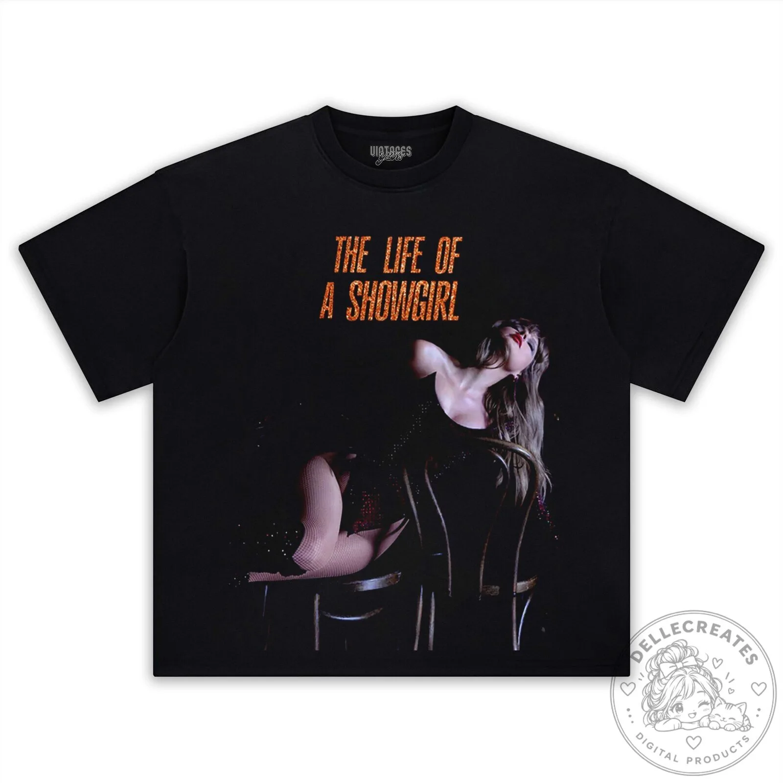 Taylor Swift The Life of a Showgirl 15.0 Black Graphic T-Shirt