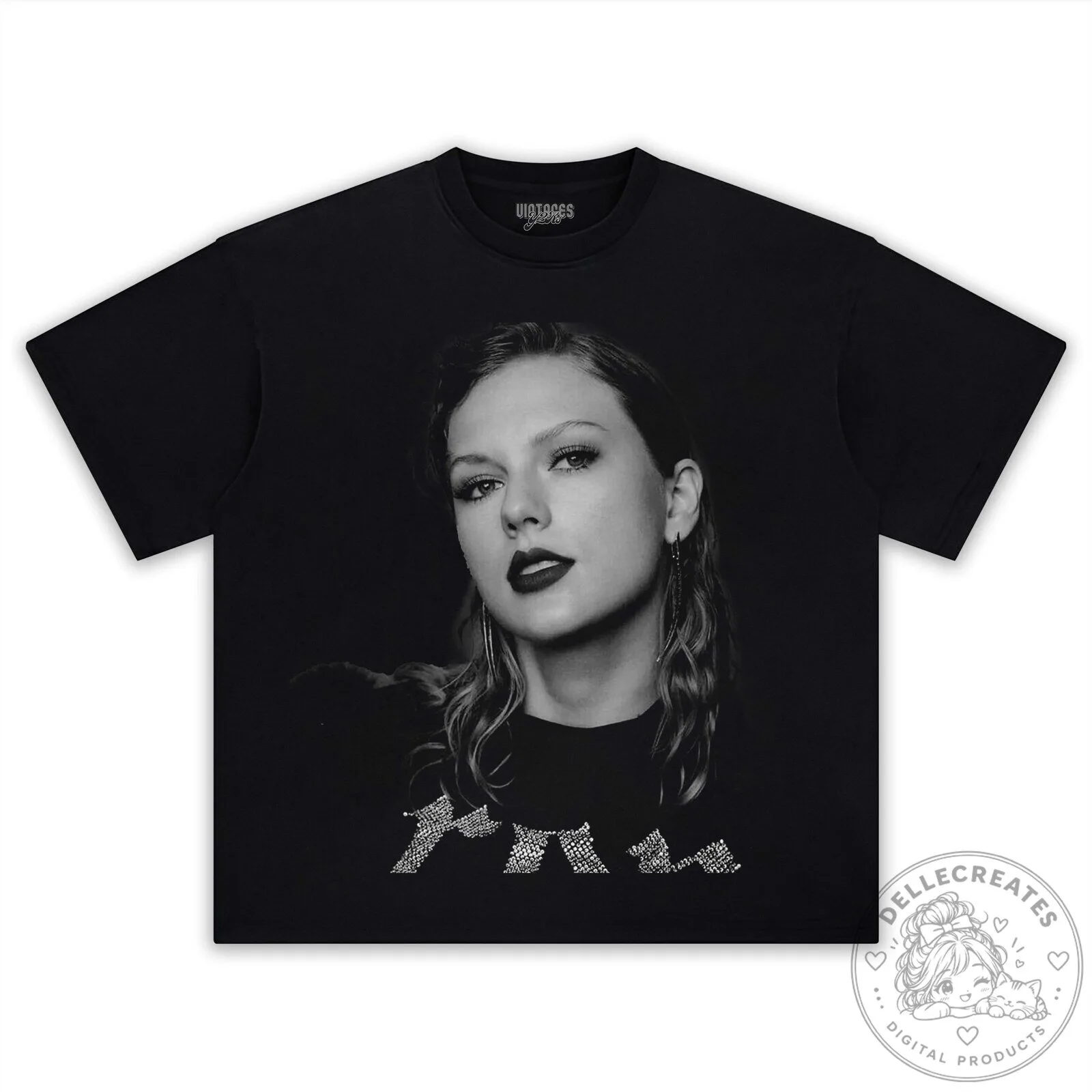 Black and White Portrait T-Shirt for The Eras Tour by Taylor Swift
