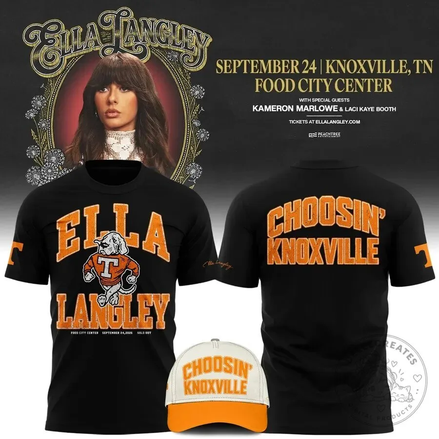 Ella Langley Choosin' Knoxville Concert Tour 2026 Black T-Shirt