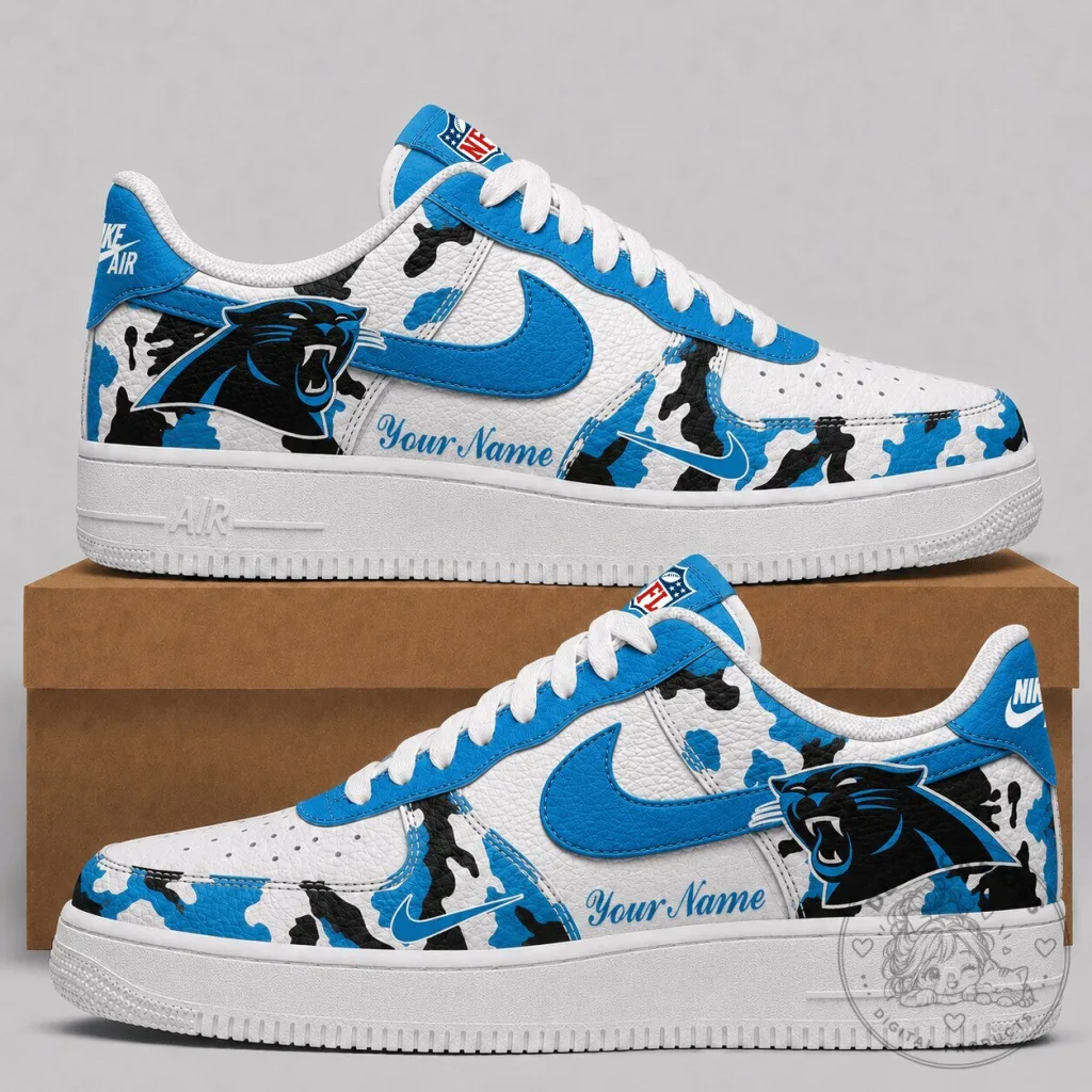Carolina Panthers NFL Team Camouflage Personalized Low Top Shoes Carolina Panthers NFL Team Camouflage Personalized Low Top Shoes