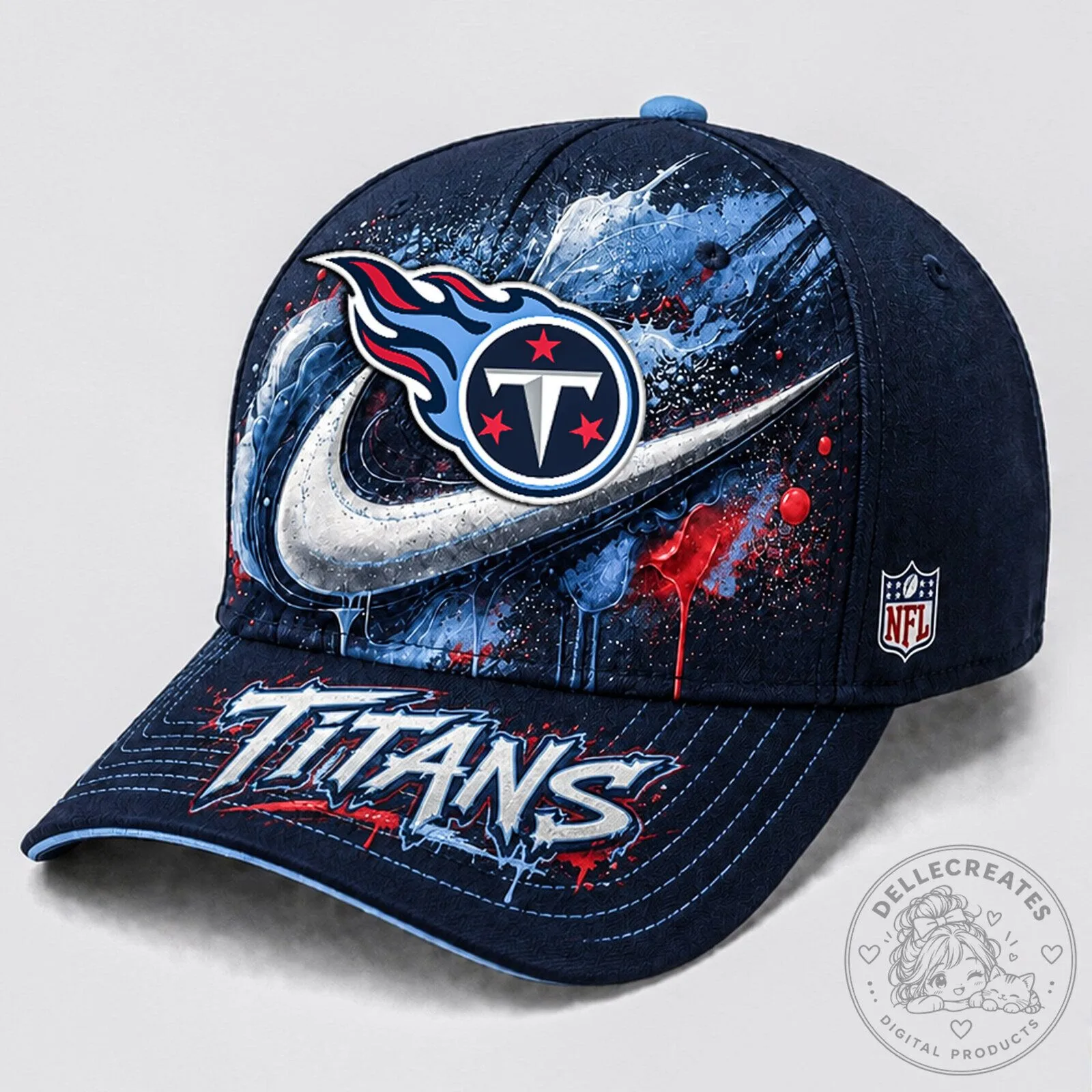 Tennessee Titans NFL Paint Burst Fan Pride Classic Cap Hat