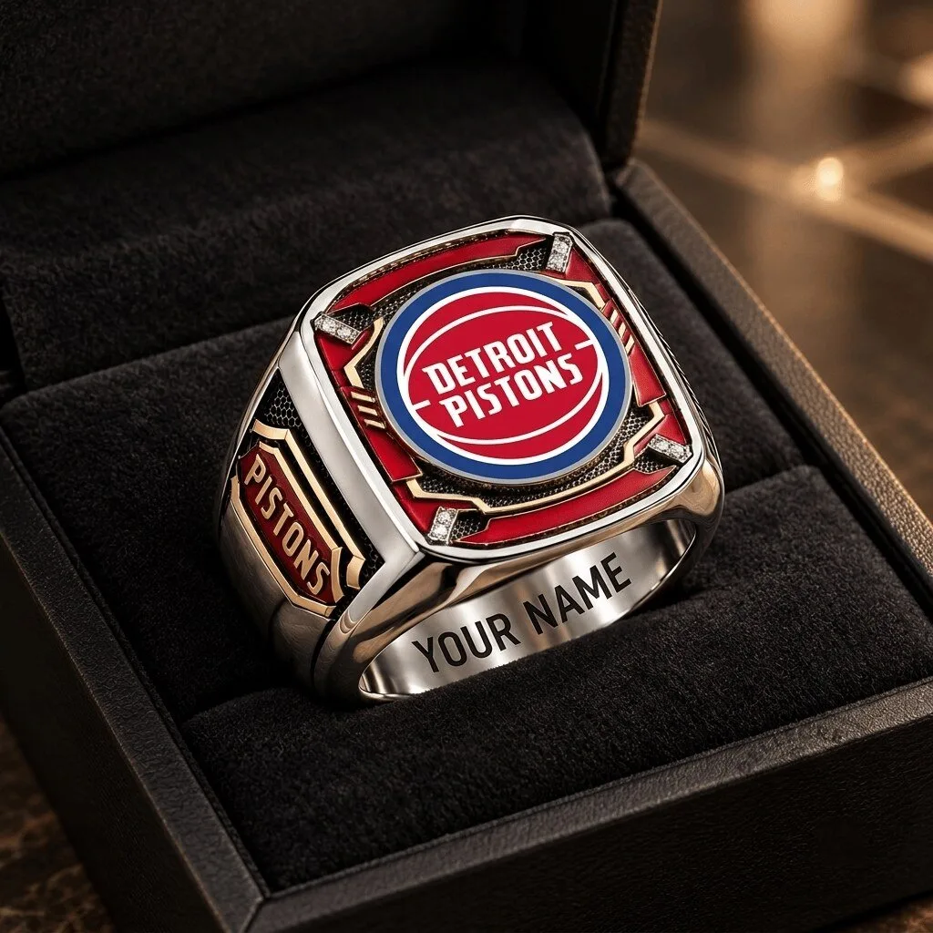 Detroit Pistons Basketball Team Fan Championship Ring
