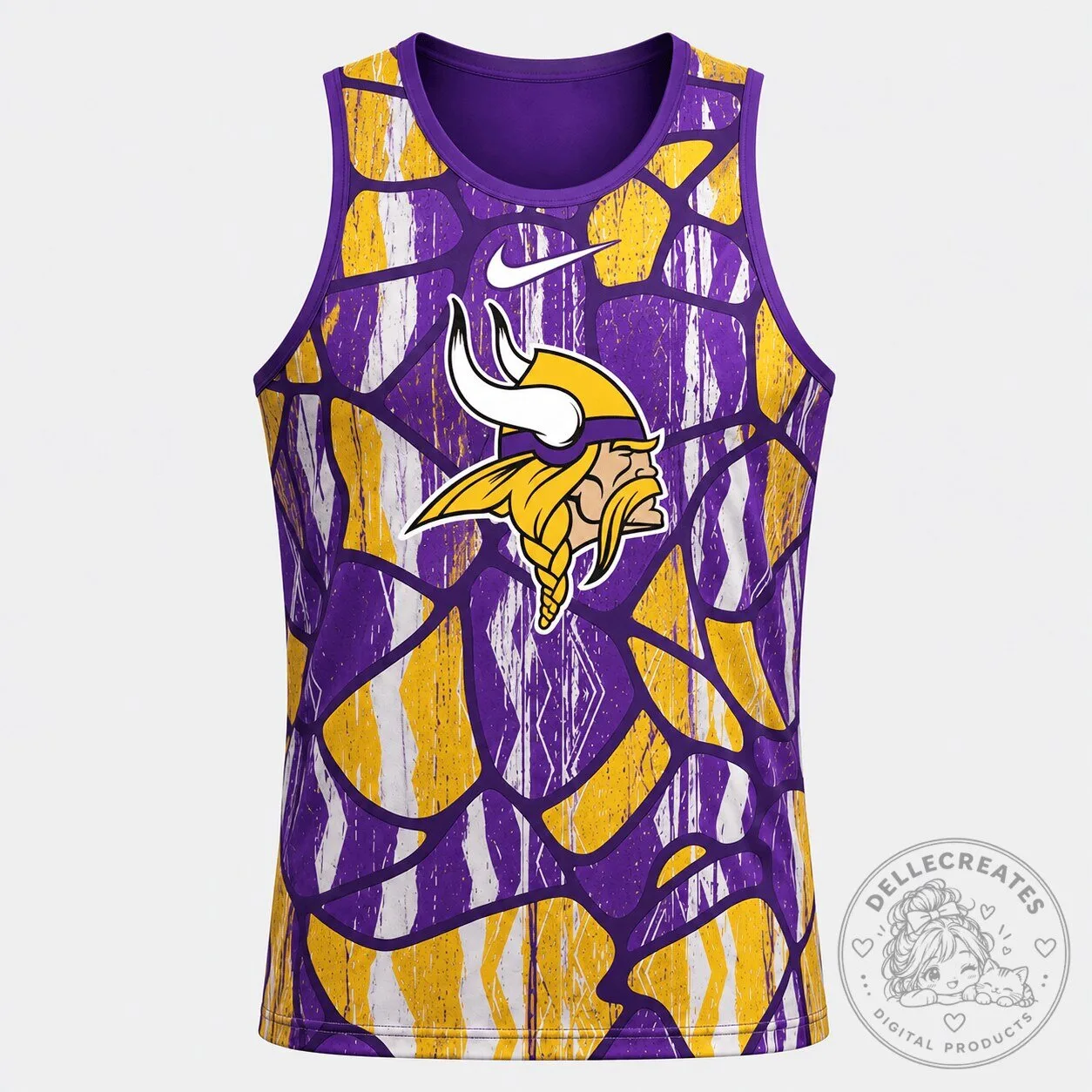Minnesota Vikings NFL Football Team Abstract Pattern Men's Athletic Tank Top 1 Minnesota Vikings NFL Football Team Abstract Pattern Men's Athletic Tank Top