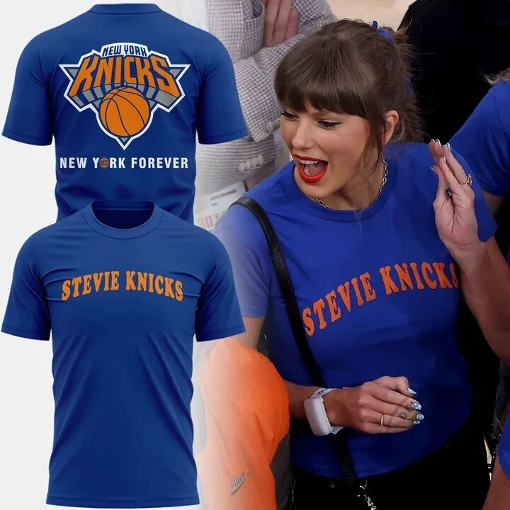 Taylor Swift New York Knicks Stevie Knicks Blue T-Shirt