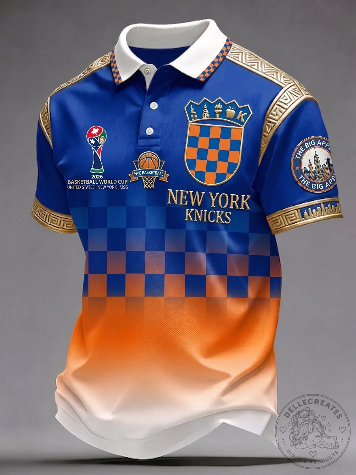 New York Knicks Basketball Fan Polo Shirt for Men, 2026 Basketball World Cup